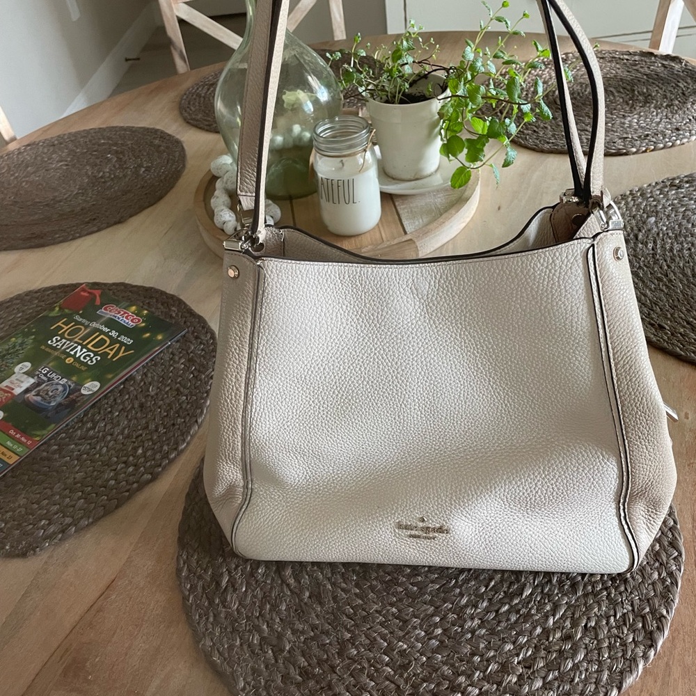 Kate Spade Handbag Shoulder Bag Cream and White